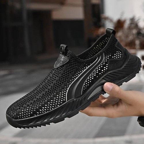 Para hombres Malla Transpirable Mocasines Zapatos Informales Aire Libre Caminar Cómodas Tenis - Imagen 9 de 23