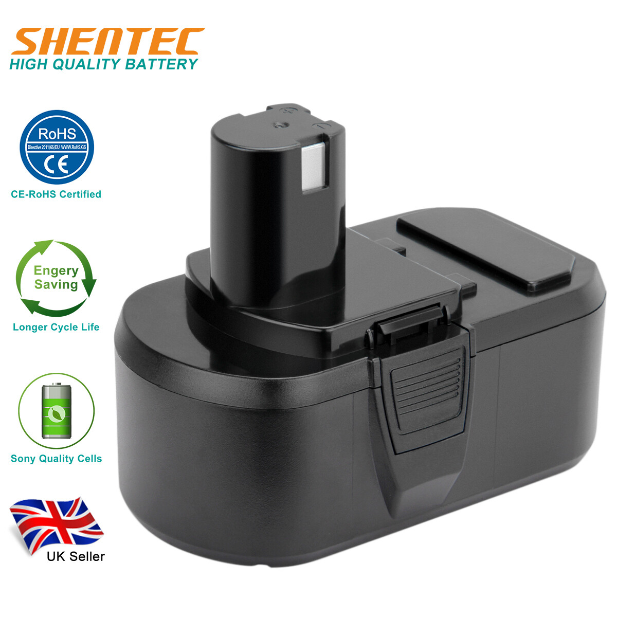 18V 6000mAh Lithium Battery For Ryobi P107 BPP-1820 BPP-1817M BPL