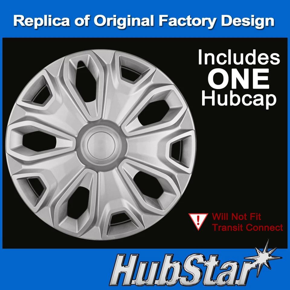 NEW Hubcap for Ford Transit 150, 250, 350 - 2015-2024 Premium Replica 16" Silver - Image 2 of 4