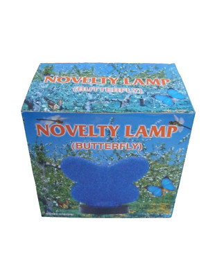 Vintage Schmetterling Lampe Blau Retro Neuheit Tragbar Batterie Akzent Tischlampe