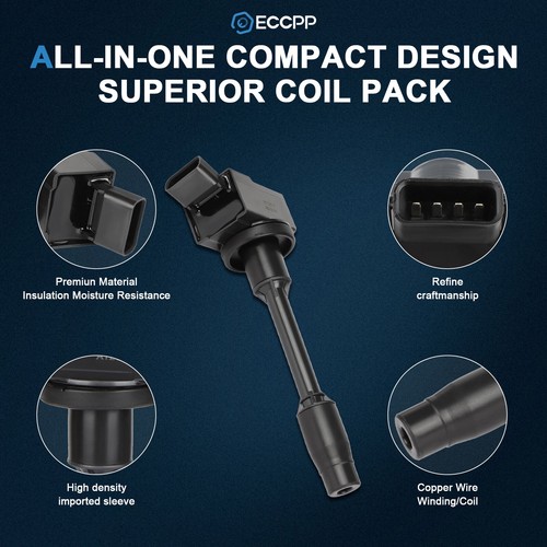 ECCPP 4 Ignition Coils For 2019 2020 2021 Toyota Prius AWD-e 1.8L L4 - Picture 2 of 7