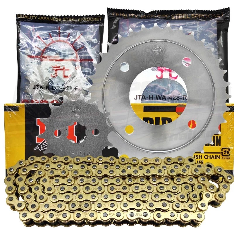 Piñón delantero + trasero JT, cadena DID 428-14-30-132L para GROM-MSX125, MSX-SF Foto 2 de 4