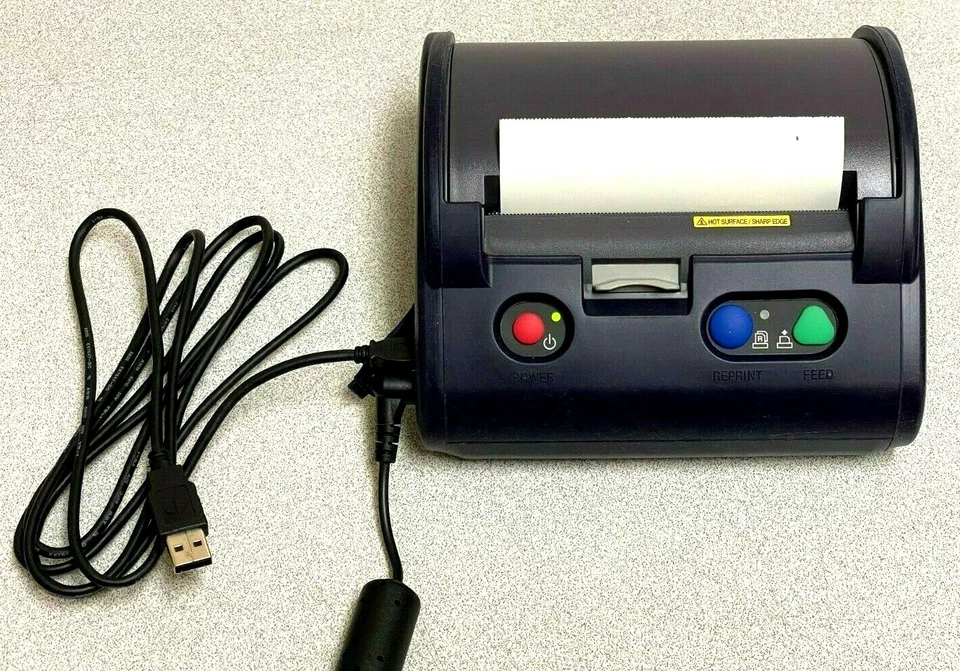 Seiko Instruments SII MPU-L465 -E Thermal Printer w/ AC Adapter/ USB Cable/ Roll - Image 2 of 4