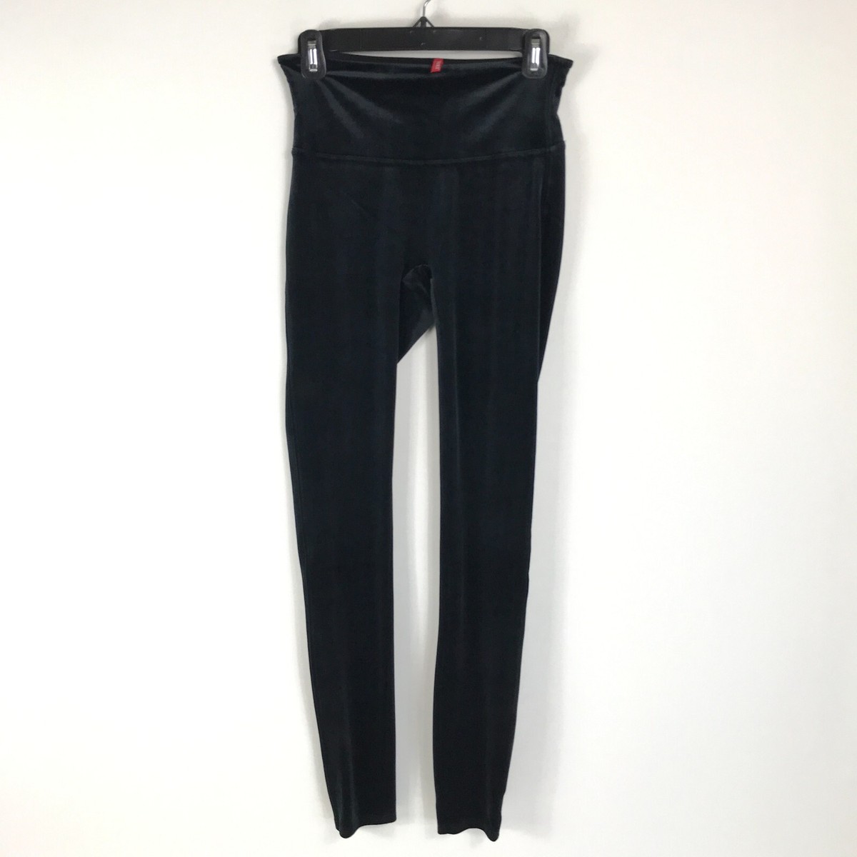 Spanx Velvet Leggings Women's Size Medium Black Ankle Stretch
