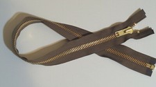 26 inch Brown  Brass 10 YKK Heavy Duty Separating Zipper New 