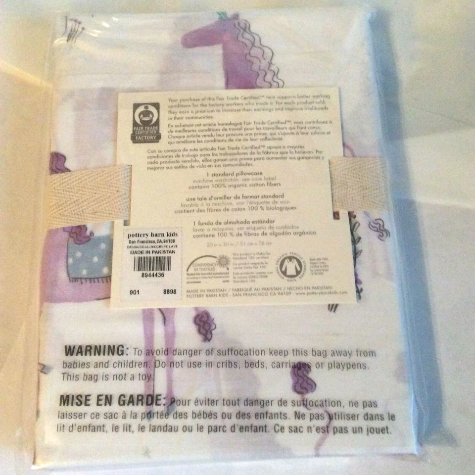 Fronha de férias Pottery Barn Disney cavalo unicórnio roxo presente escolar 🎁 , - Imagem 2 de 2