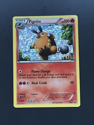 2012 mcdonalds pokemon cards Pokémon TCG Pignite 4/12 2012 McDonald's Promo Holo NM