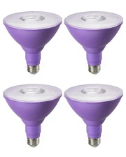 EDISHINE PAR38 Purple Flood Light Bulb, Dimmable Purple LED Light Bulb, 4 Packs