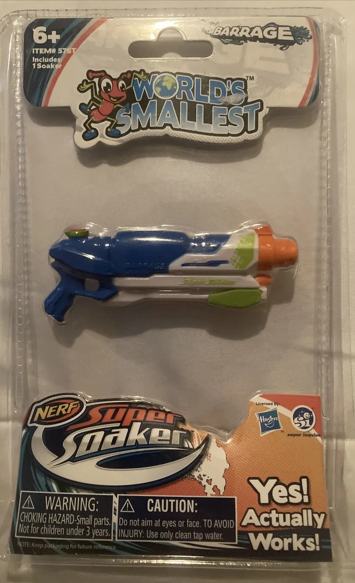 Nerf Mini Super Soaker BARRAGE Gun World's Smallest Hasbro New