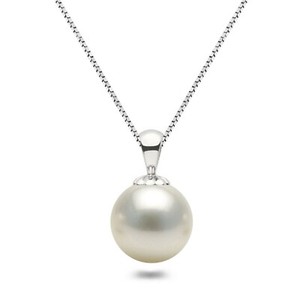 Authentic Japanese Akoya Pearl Pendant AAAA Graded White Pearl Necklace Silver Settings