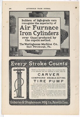 1915 Osborne & Stephenson Co. Ad: Carver Tire Pump - Plainville, Connecticut