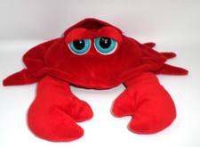 The Petting Zoo Red Crab Plush Big Blue Eyes 11" Stuffed Animal Dated 2015