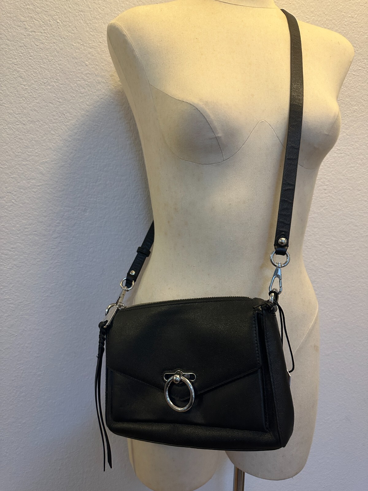 Rebecca Minkoff Jean MAC Convertible Crossbody Bag Black New 198 Now