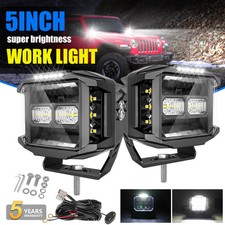 2x 5 Inch Side Shooter Led Work Light Bar Pods Offroad Driving Spot Flood Wdrl 2x 5 Inch Side Shooter Led Work Light Bar Pods Offroad Driving Spot Flood Wdrl