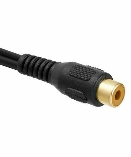 RCA Female to 2 Dual RCA Male Plug Audio Cable Adapter Y Splitter Converter 20cm - Image 3 of 4