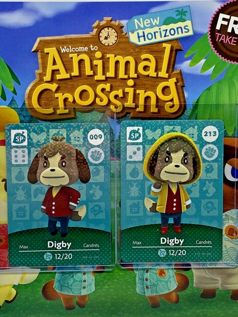 Digby #009 Digby #213 Animal Crossing Amiibo Card Series 1, 3, Mint, Authentic. | eBay