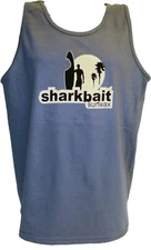 Large Size Charcoal Gray Tank Top with Sharkbait Sunset Print