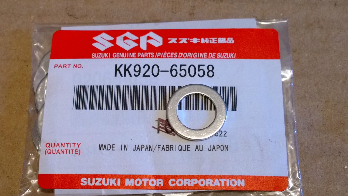 125s部品 RM60 RM65 RM100 RM-Z250 Genuine Suzuki Oil Drain Bolt Gasket