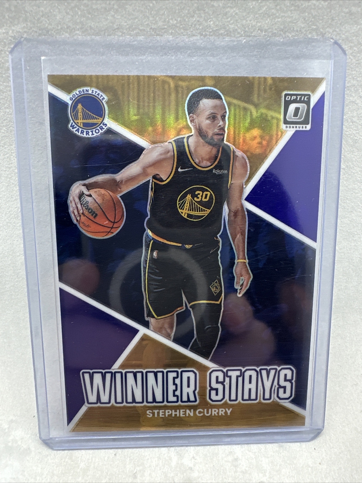 2022 Donruss Optic BASKETBALL Stephen Curry #18 Winner Stays Purple Holo Prizm
