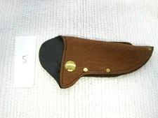 Hand Made 6 3/4" Brown Leather Fixed Knife Right Side Draw Sheath #5