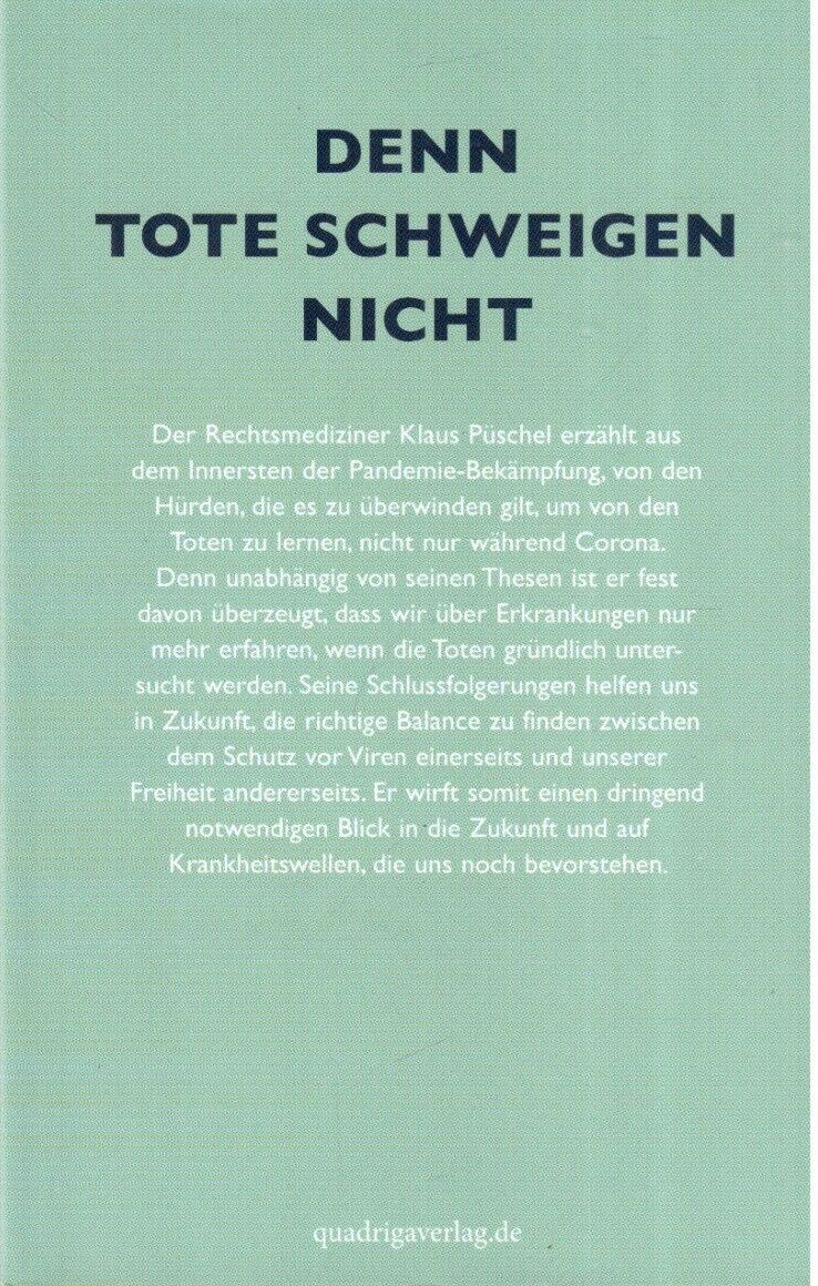 Thumbnail - Die Toten Können Uns Retten Von Klaus Püschel (2021, Gebundene