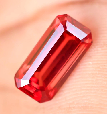 Natural Maple Orange Sapphire 7.40 Ct Radiant Certified FLAWLESS Loose Gemstone