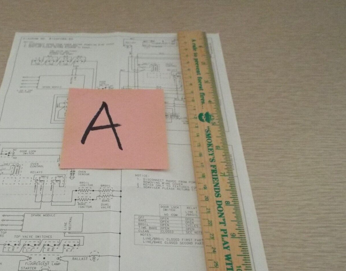 Wiring Diagram Maytag CRG9600 Gas Range Stove Oven Cook Bake Broiler Electric A