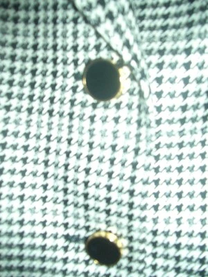 LANDHAUS LUXUS Escada Couture Blazer SEIDE s/w PEPITA 42/44 NP1180,- gold TOP - Bild 1 von 4