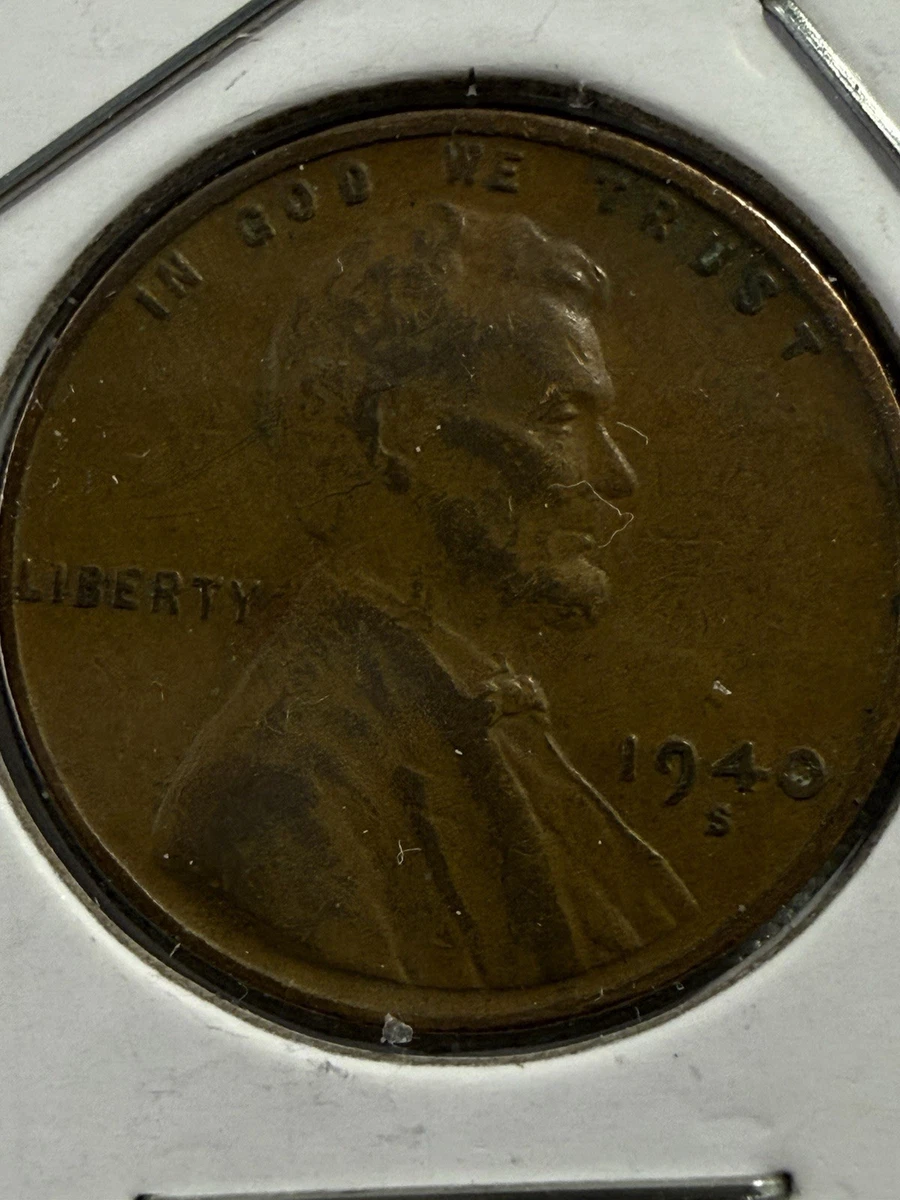 Lincoln Wheat Penny San Francisco 1940 Year US Coin Errors for
