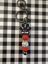 I Love My Dog Pet Keychain Handmade Quality Beads Collect Them