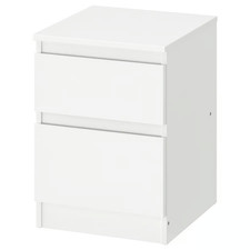 IKEA Chest of 2 drawers, white, 35x49 cm
