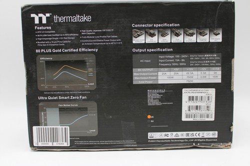 Thermaltake Toughpower GF A3 750W 80+ Gold Power Supply - Afbeelding 2 van 6
