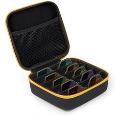 Travel Sunglasses Organizer Case with 5 Adjustable Slots, Multiple Pairs Eyeg...