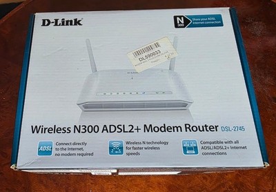 D-Link DSL-2745 Wireless N300 Modem Router - NEW with Box