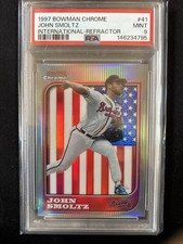 John Smoltz 1997 Bowman Chrome International Refractor PSA 9 HOF Low Pop.