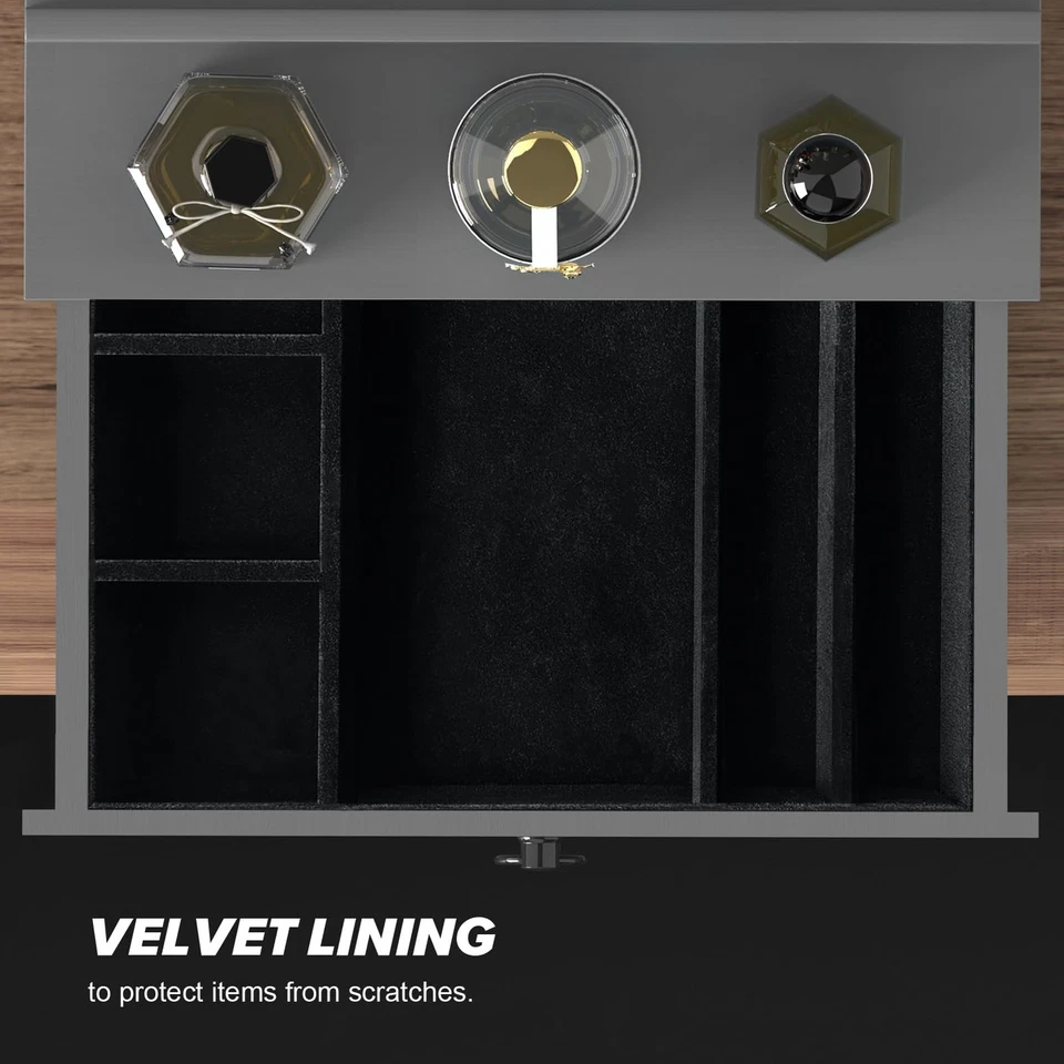 Organizador Colonia para Hombre, Organizador de Perfumes de Madera Negra de 4 Niveles con Lini de Fieltro... Foto 4 de 4