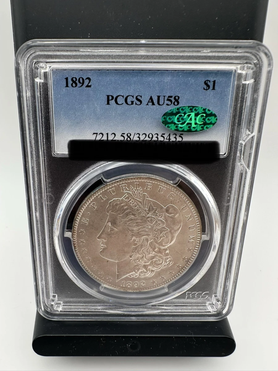 モンゴル銀幣　ロシア製　PCGS AU58 極美品　本物 Silver AU 58 Graded 1890 Year Morgan US Dollars (1878-1921) for