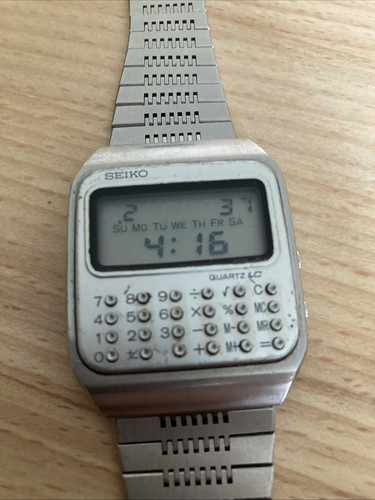 Seiko Calculator C153-5007 LC Quartz Taschenrechner Uhr Made In Japan 1978 - Bild 2 von 9