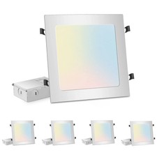 LZHOME 4-Packs 11" Square Recessed Light 3 Color Temperature Selectable Dimmable