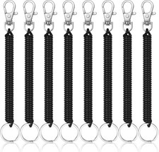 Mozeat Lens 8PCS Retractable Coil Spring Keychain Spiral Cord Keychain...