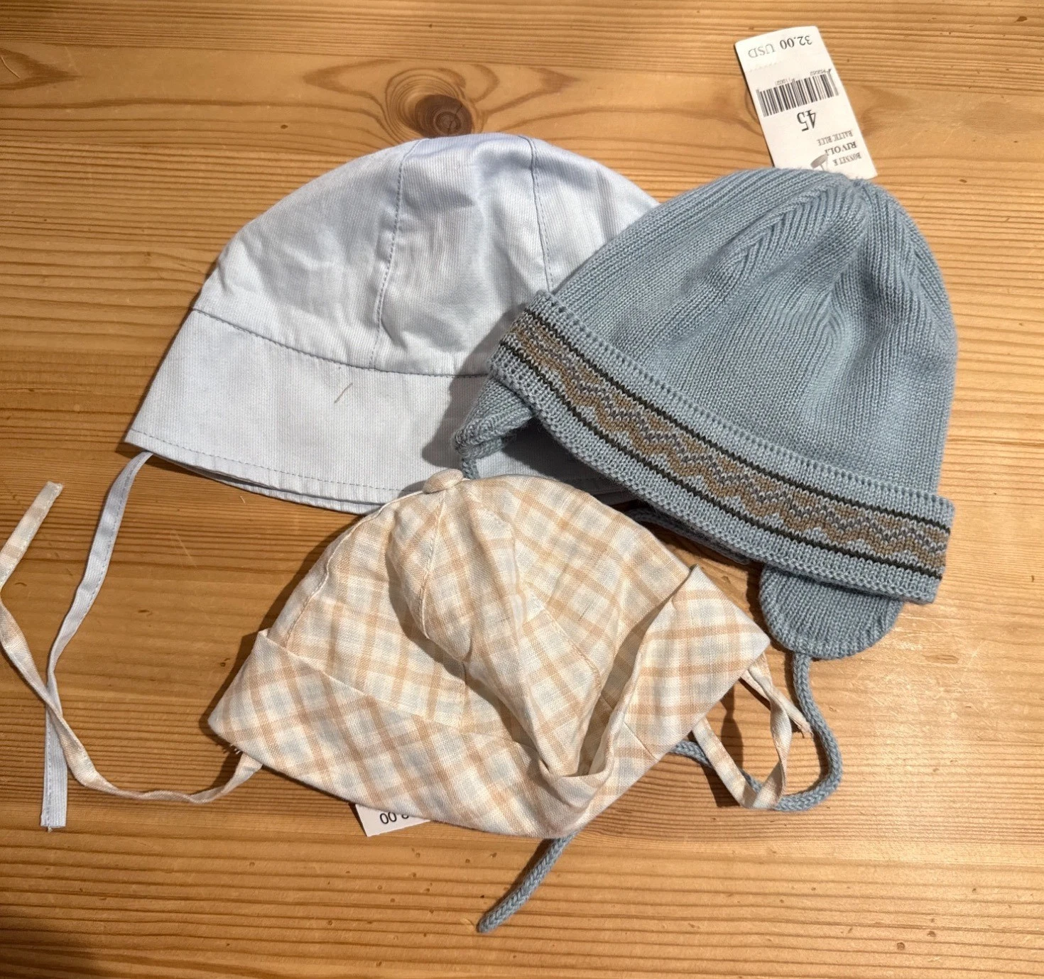 Jacadi winter hat sun hat 6 months baby bundle NWT JW