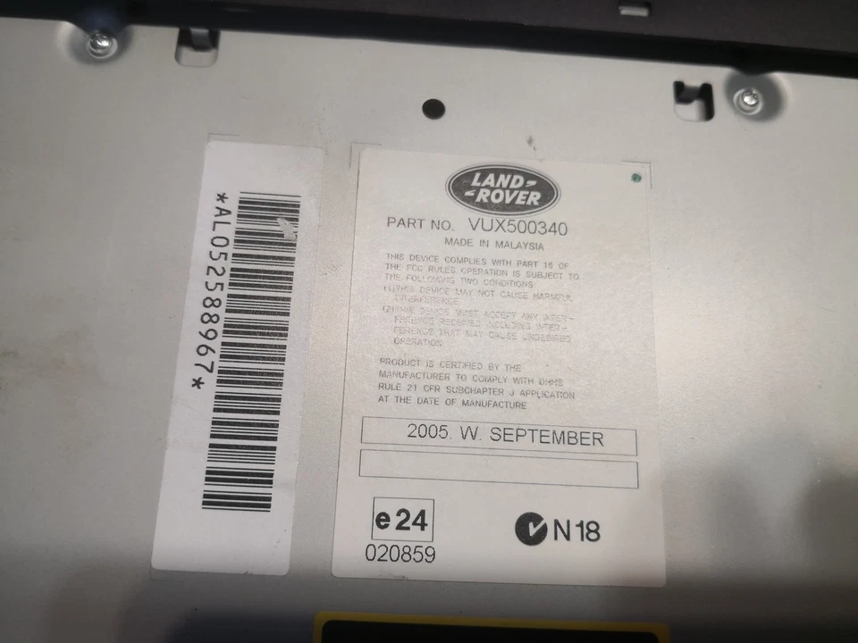 RANGE ROVER SPORT L320 Radio Stereo CD Musikspieler Head Unit VUX500340 - Bild 4 von 4