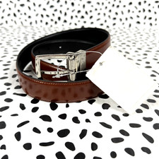 TALLIA Boy's Reversible Cognac Black Leather Belt sz 32/30