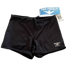 The Finals Endurotech Boys Solid Stretch Square Leg Swimsuit - Black Size 26