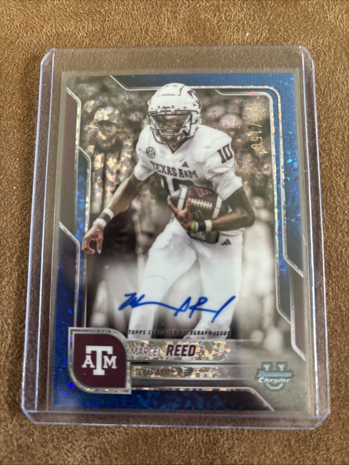 2025 Bowman University Chrome - Auto Marcel Reed #BCA-MRE Blue Refractor /150
