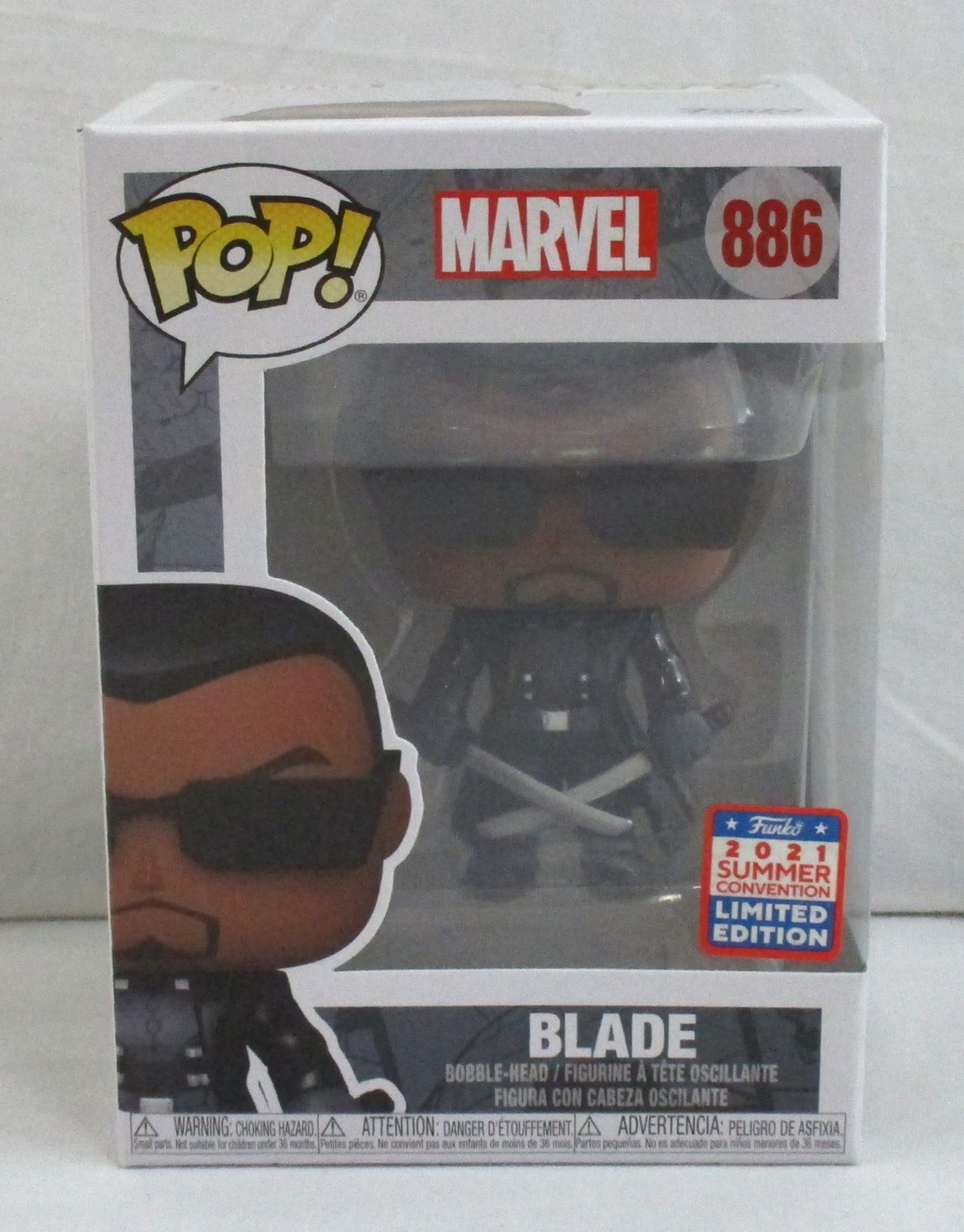 Figura Funko Pop Blade Marvel #886 Nueva Sin Usar, En Caja 2021 Exclusiva Convención De Verano