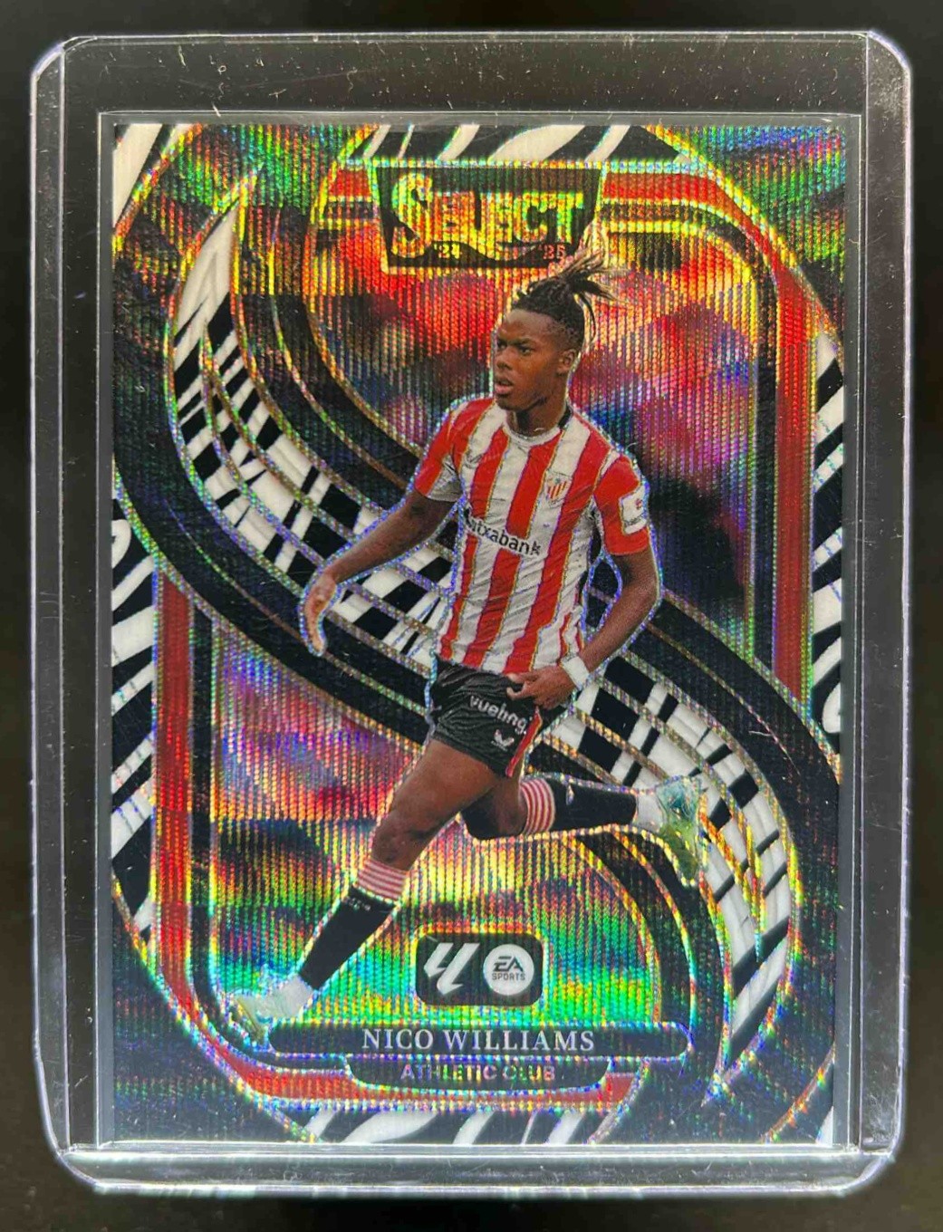2024 Panini Select La Liga Nico Williams SP Zebra Prizm Mezzanine #166 Athletic