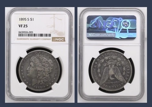 1895 S Morgan Silver Dollar NGC Vf 25