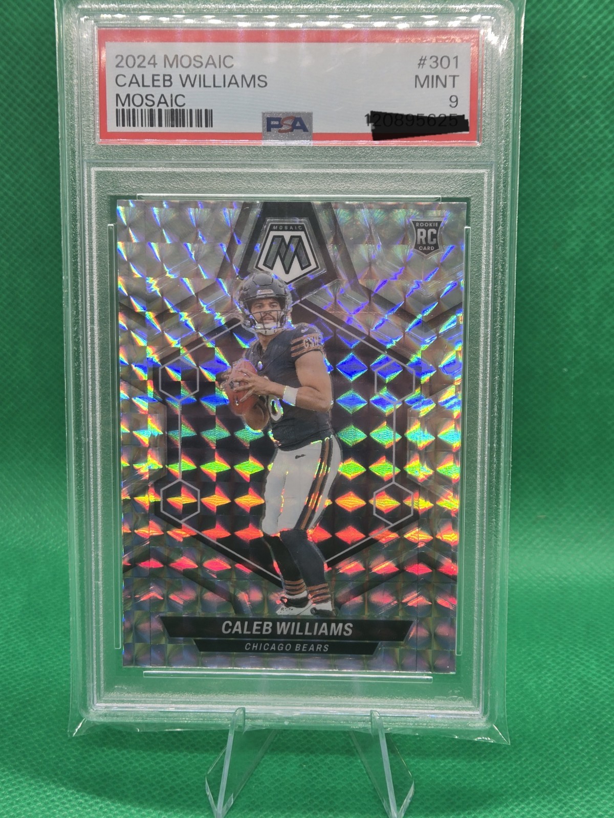 2024 Panini Mosaic #301 Caleb Williams Mosaic PSA 9 Mint 🔥📈