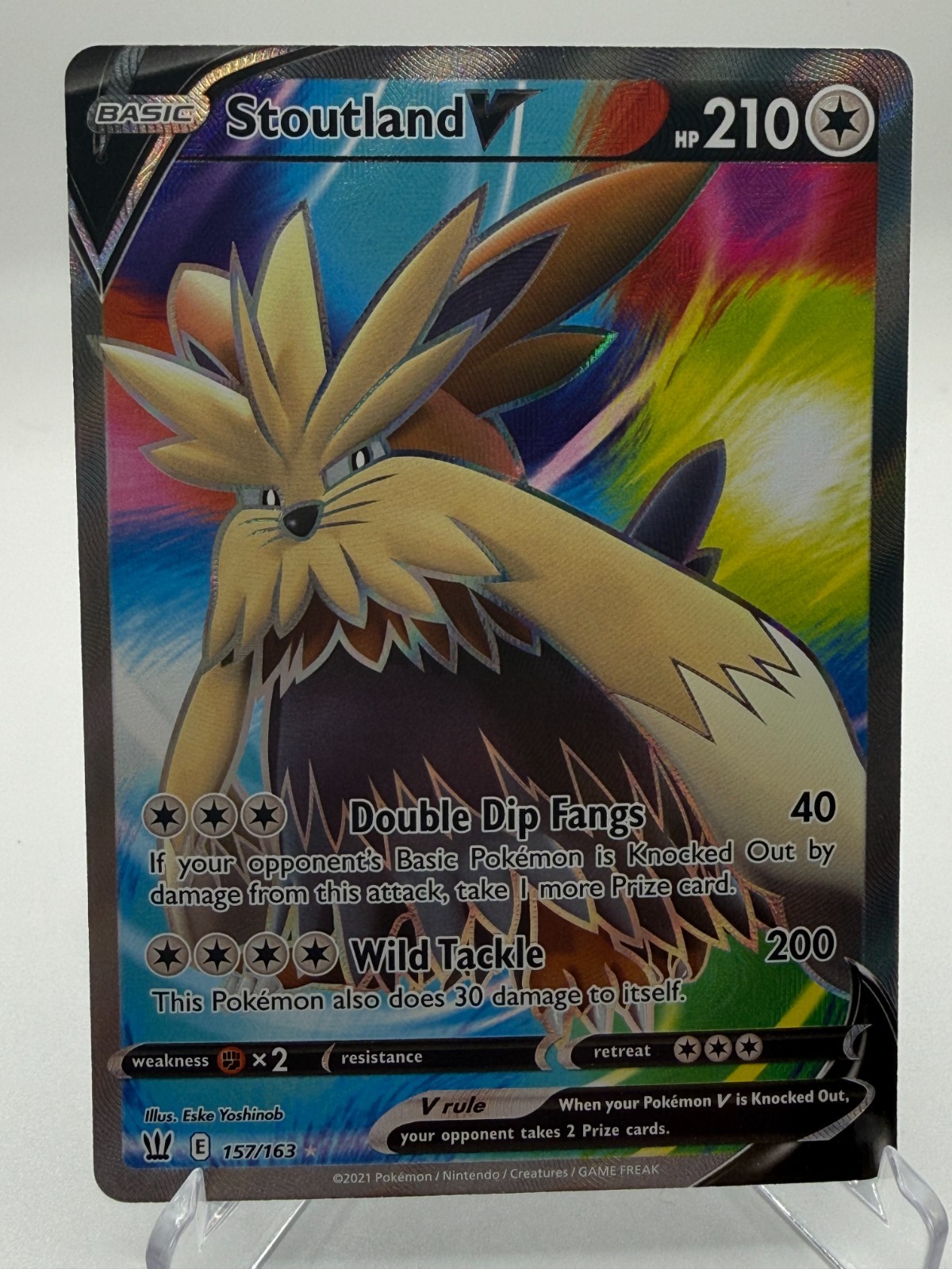 Pokemon - Stoutland V - 157/163 - Battle Styles - NM